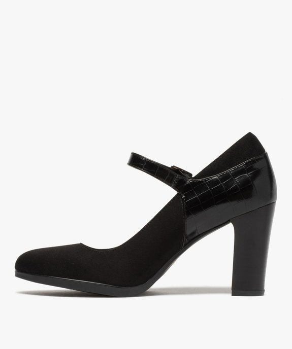 Escarpins femme à talon unis et fine bride  vue3 - GEMO(URBAIN) - GEMO