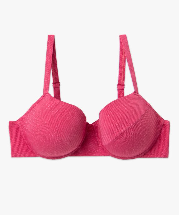 Haut de maillot de bain emboitant en maille gaufrée femme grande taille vue4 - GEMO 4G FEMME - GEMO