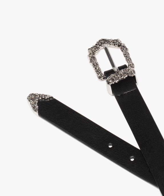 Ceinture femme avec boucle en métal ciselé vue2 - GEMO (ACCESS) - GEMO