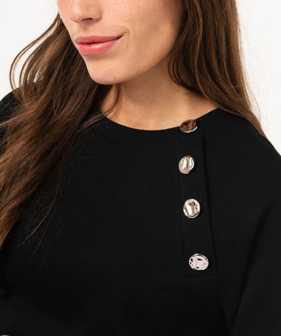Sweat molletonné avec boutons fantaisie femme vue2 - GEMO(FEMME PAP) - GEMO