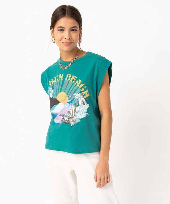 Tee-shirt femme avec larges emmanchures et motifs XXL - Camps United vue6 - CAMPS UNITED - GEMO