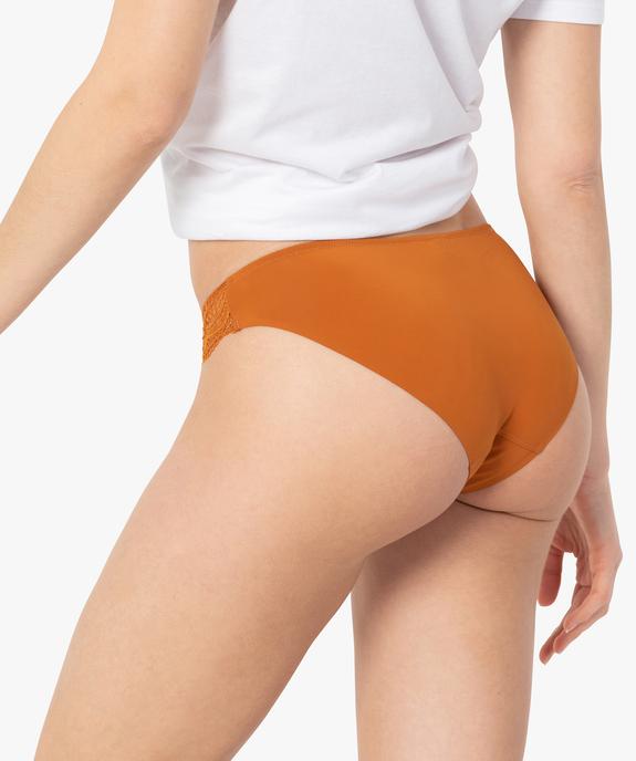 Culotte femme en microfibre et dentelle (lot de 2) vue2 - GEMO(HOMWR FEM) - GEMO
