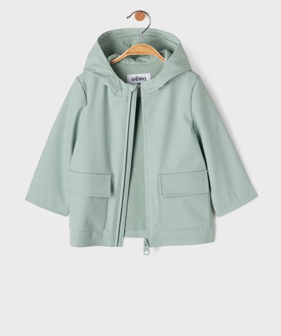 Veste zippée à capuche en matière déperlante bébé garçon - Les Produits Malins vue2 - GEMO(BEBE DEBT) - GEMO