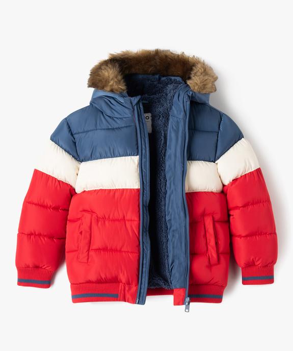 Blouson à capuche matelassé et doublé polaire garçon vue3 - GEMO 4G GARCON - GEMO