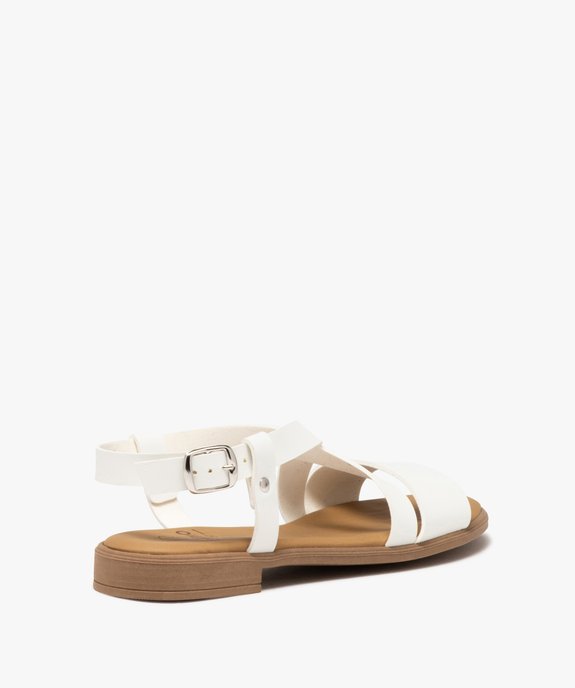 Sandales femme unies à brides style casual   vue4 - GEMO (CASUAL) - GEMO