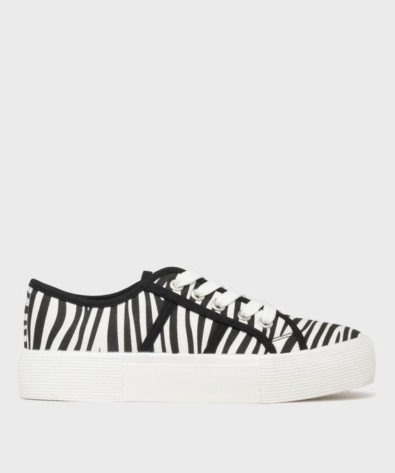 Tennis en toile sur semelle plateforme femme - Follow Me vue1 - FOLLOW ME G4G - GEMO