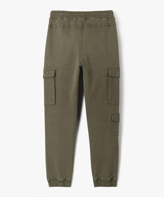 Pantalon jogger coupe slim avec taille ajustable garçon vue3 - GEMO (JUNIOR) - GEMO