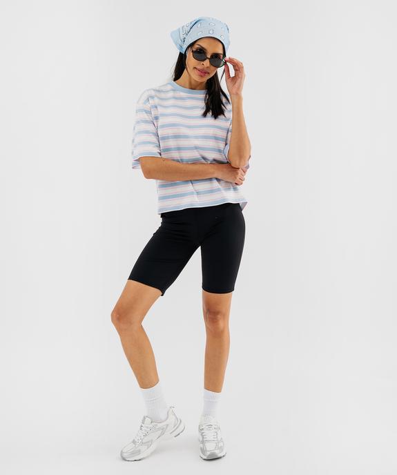 Short legging de sport avec taille élastique large femme vue4 - GEMO(FEMME PAP) - GEMO