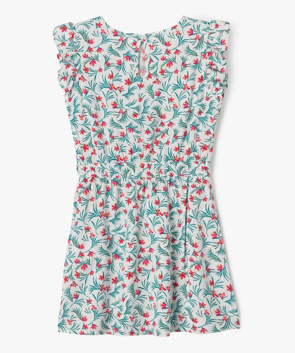 Robe fluide fleurie à volants fille vue3 - GEMO 4G FILLE - GEMO