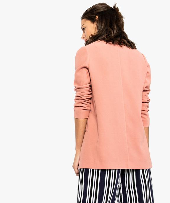 Veste femme en crêpe lourd fluide et au porter ouvert vue3 - FOLLOW ME - GEMO