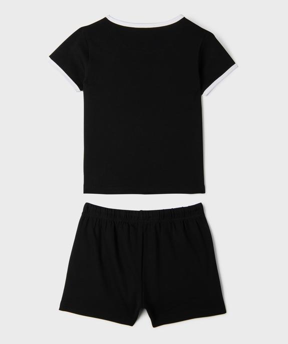 Pyjashort en jersey de coton fille vue3 - GEMO 4G FILLE - GEMO