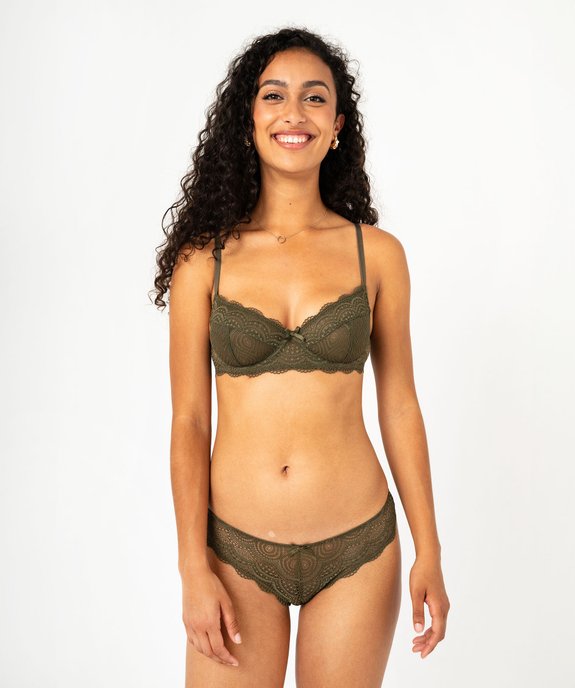 Soutien-gorge à armatures forme corbeille en dentelle vue3 - GEMO(HOMWR FEM) - GEMO