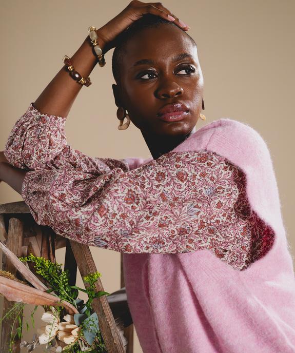 Blouse ample en voile de coton imprimé femme vue5 - GEMO 4G FEMME - GEMO