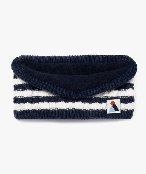 Echarpe snood à torsades doublure polaire bébé garçon vue1 - GEMO 4G BEBE - GEMO
