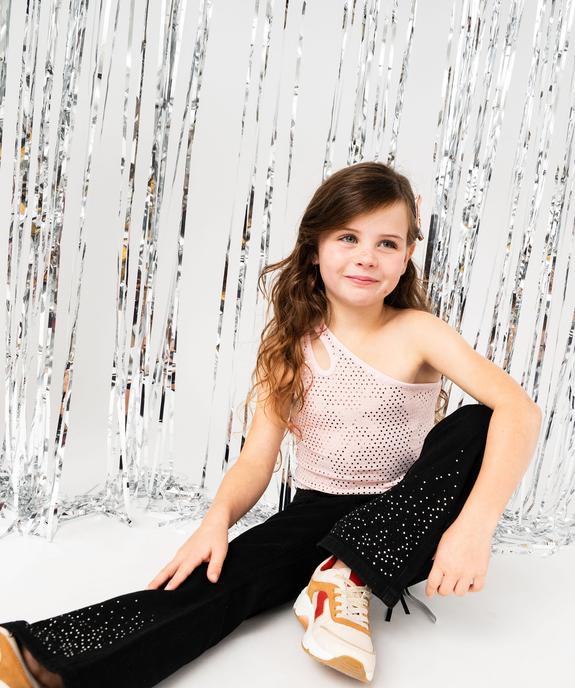 Jean flare avec strass en bas de jambes fille vue6 - GEMO 4G FILLE - GEMO