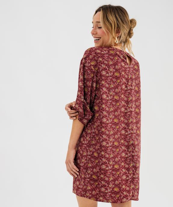 Robe courte coupe droite à motifs graphiques femme vue3 - GEMO(FEMME PAP) - GEMO
