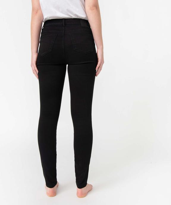 Jean femme coupe skinny taille haute Délavage plus économe en eau vue3 - GEMO 4G FEMME - GEMO