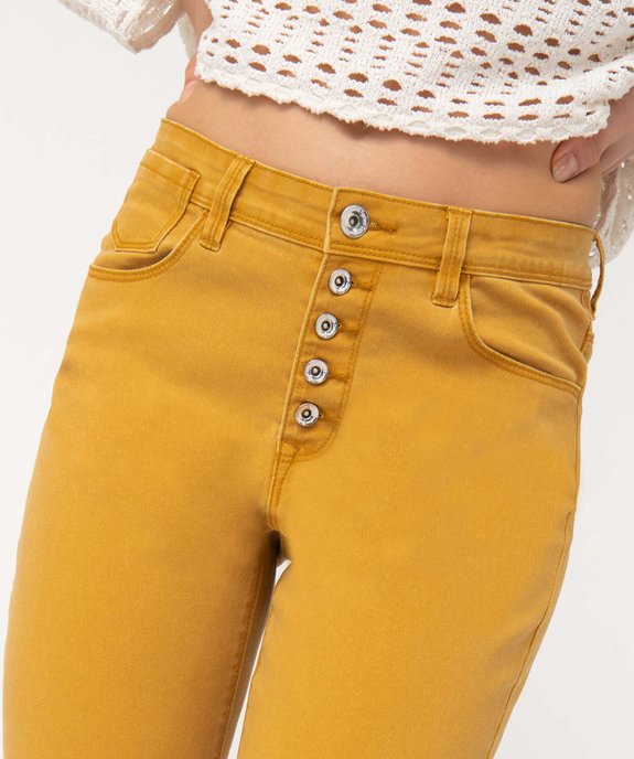 Pantalon femme regular stretch avec boutonnière - Complices vue2 - COMPLICES - GEMO