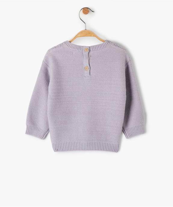 Pull bébé fille tout doux en maille fantaisie vue3 - GEMO(BEBE DEBT) - GEMO