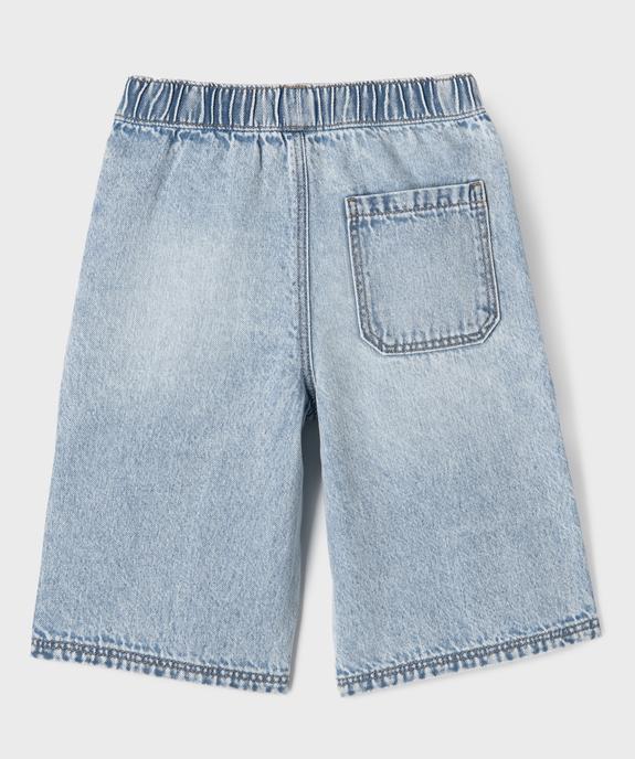 Bermuda en jean large à taille élastiquée garçon vue4 - GEMO (ENFANT) - GEMO