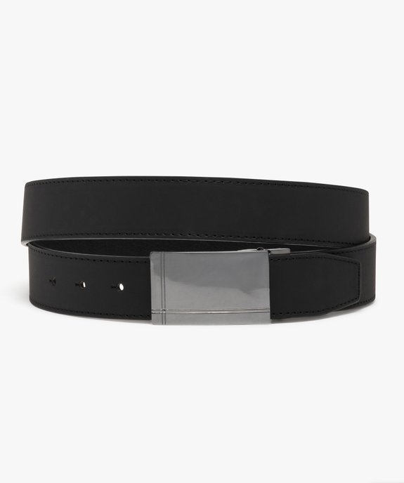 Ceinture avec boucle plate en métal homme vue1 - GEMO (ACCESS) - GEMO