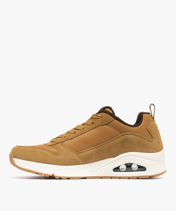 Sneakers homme à semelle bulle Uno - Sketchers vue3 - SKECHERS - GEMO