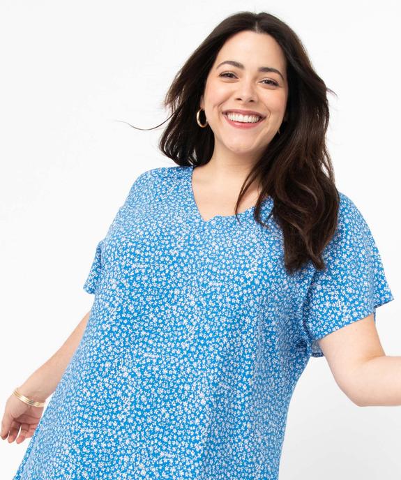 Robe femme grande taille fleurie à volants vue2 - GEMO (G TAILLE) - GEMO