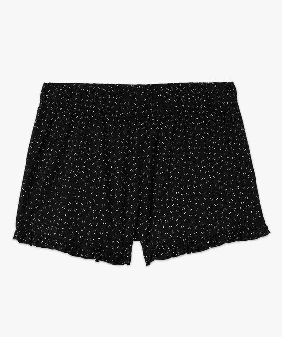 Short de pyjama avec finitions froncées femme vue4 - GEMO 4G FEMME - GEMO