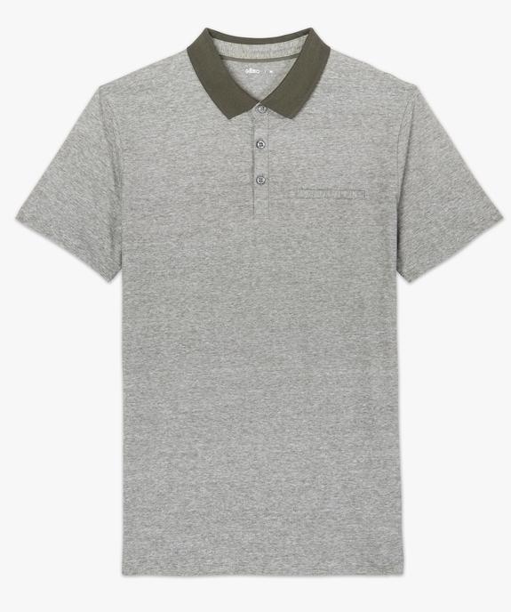 Polo homme à fines rayures et manches courtes vue4 - GEMO (HOMME) - GEMO