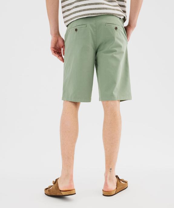 Bermuda en coton stretch coupe regular homme vue3 - GEMO 4G HOMME - GEMO