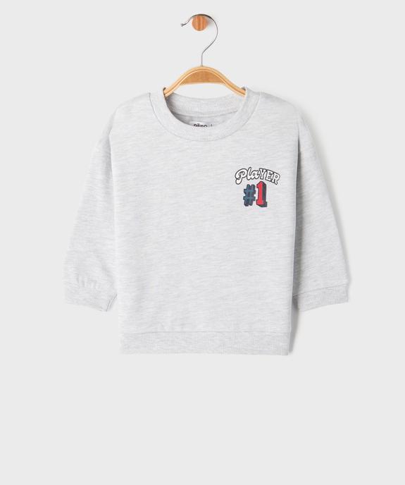 Sweat ample à motifs sportifs bébé garçon vue1 - GEMO(BEBE DEBT) - GEMO