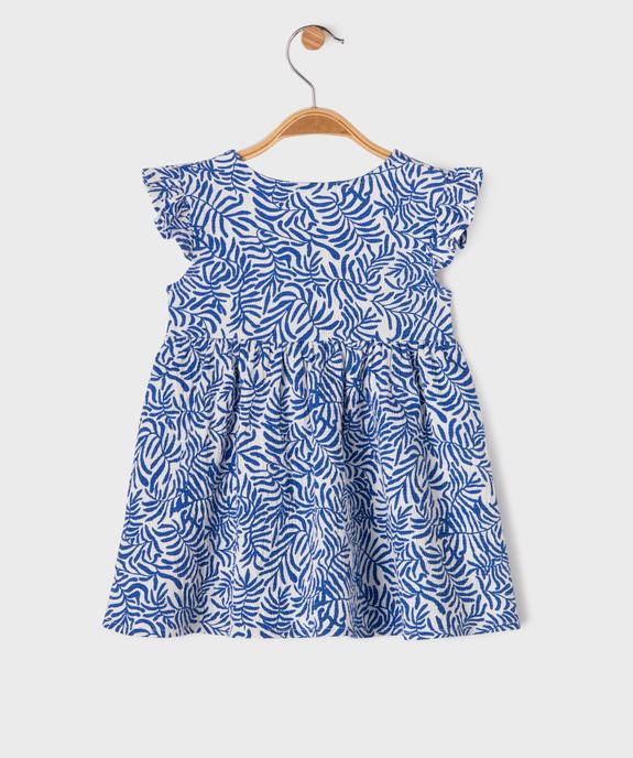 Robe en maille gaufrée à motifs fleuris bébé fille vue3 - GEMO(BEBE DEBT) - GEMO