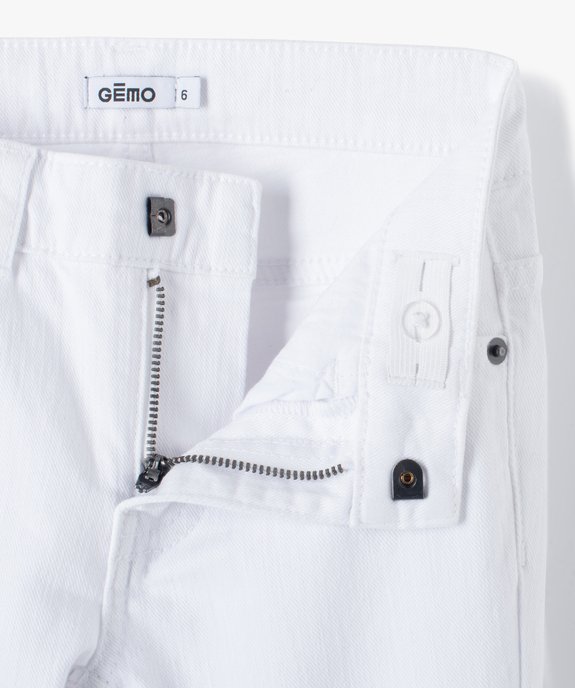 Pantalon garçon uni coupe Slim extensible  vue2 - GEMO 4G GARCON - GEMO