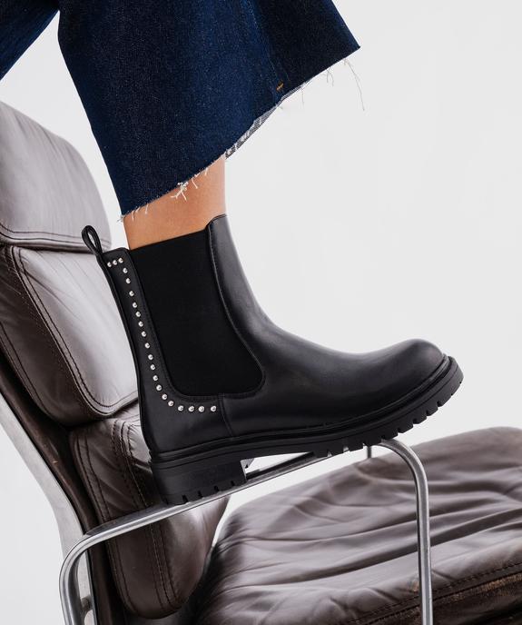 Boots Chelsea à clous et semelle crantée femme vue1 - 5 MILES - GEMO
