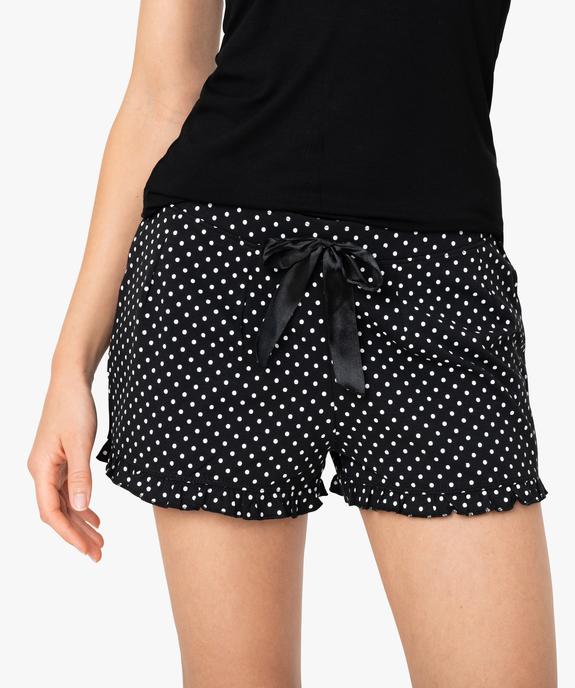 Short de pyjama femme imprimé à petits volants dans le bas vue2 - GEMO(HOMWR FEM) - GEMO