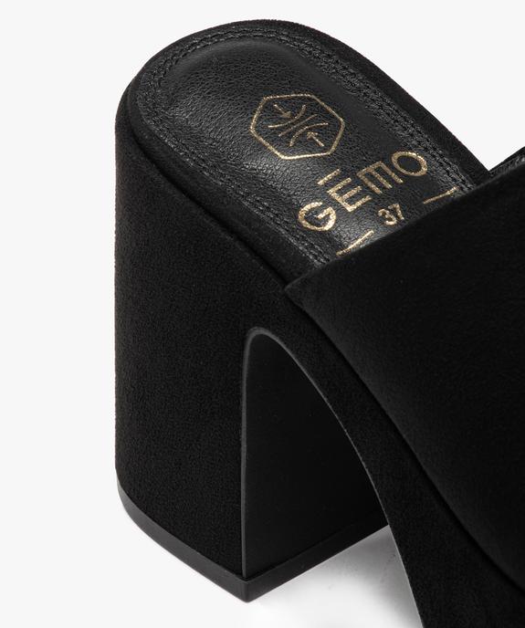 Mules femme à talon flare unies avec semelle plateforme vue6 - GEMO(URBAIN) - GEMO