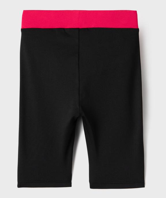 Legging de sport court avec ceinture contrastante fille vue3 - GEMO 4G FILLE - GEMO