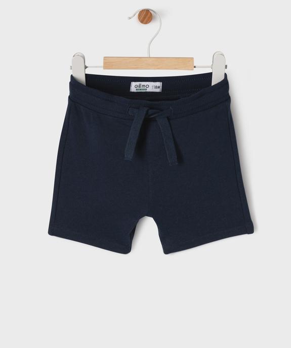 Short en maille avec ceinture ajustable bébé garçon vue4 - GEMO 4G BEBE - GEMO