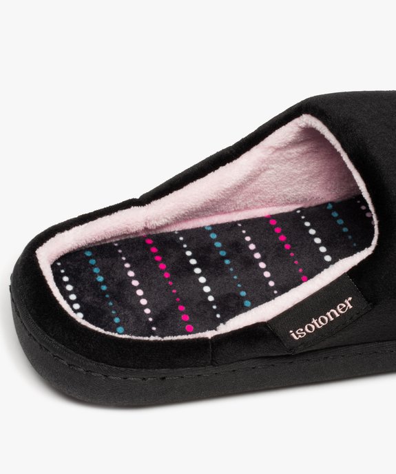 Chaussons femme mules unies en velours - Isotoner vue6 - ISOTONER - GEMO