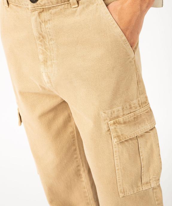 Pantalon cargo en coton homme vue2 - GEMO (HOMME) - GEMO