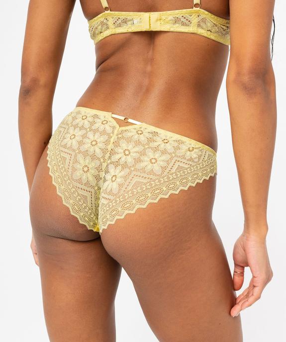 Culotte en dentelle fleurie femme - GEMO(HOMWR FEM) Culotte en dentelle fleurie femme vue2 - GEMO(HOMWR FEM) - GEMO