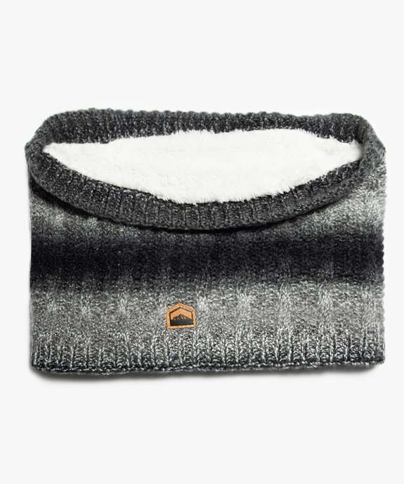 Echarpe garçon forme snood en maille torsadée avec doublure sherpa vue1 - GEMO (JUNIOR) - GEMO