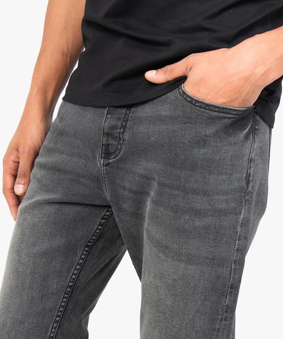 Jean homme coupe Tapered légèrement délavé vue2 - GEMO (HOMME) - GEMO