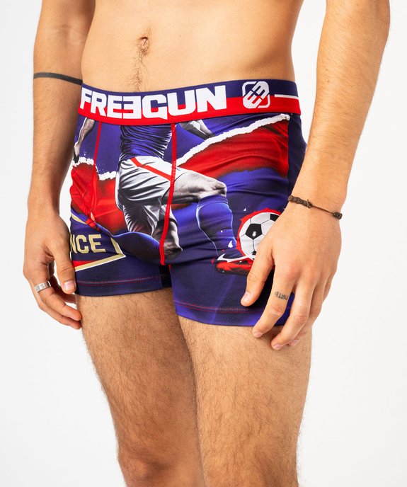 Boxer microfibre imprimé Équipe de France de football homme - Freegun vue2 - FREEGUN - GEMO
