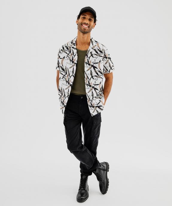 Pantalon cargo coupe straight en coton stretch homme vue8 - GEMO (HOMME) - GEMO