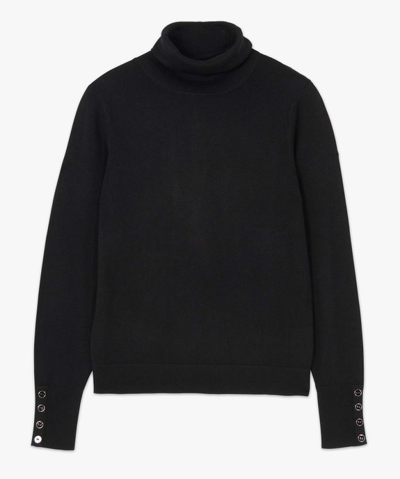 Pull femme en maille fine à col roulé vue4 - GEMO 4G FEMME - GEMO