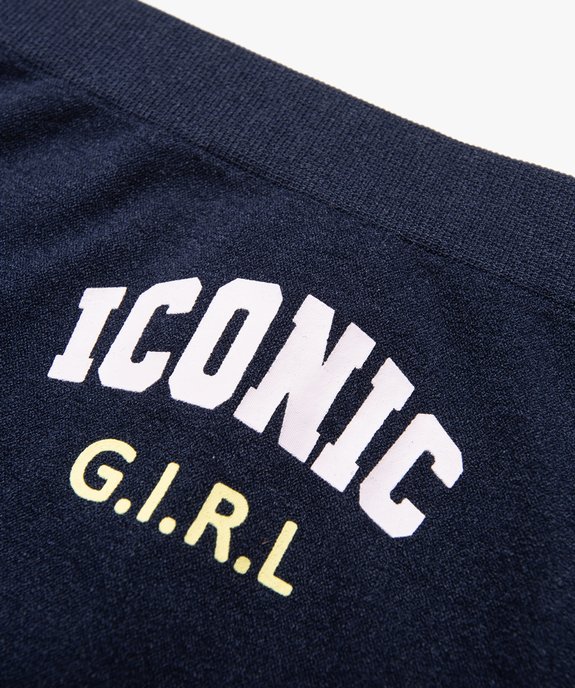 Culotte fille avec inscription sur l’avant (lot de 2) vue2 - GEMO 4G FILLE - GEMO