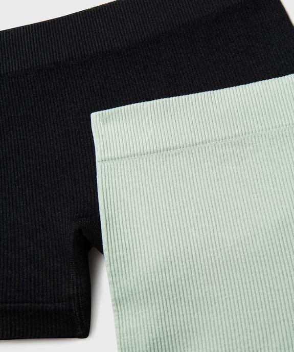 Boxers en maille côtelée fille (lot de 2) vue2 - GEMO (JUNIOR) - GEMO