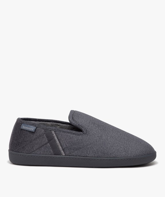 Chausson homme pantoufles en jersey style denim - Isotoner vue1 - ISOTONER - GEMO