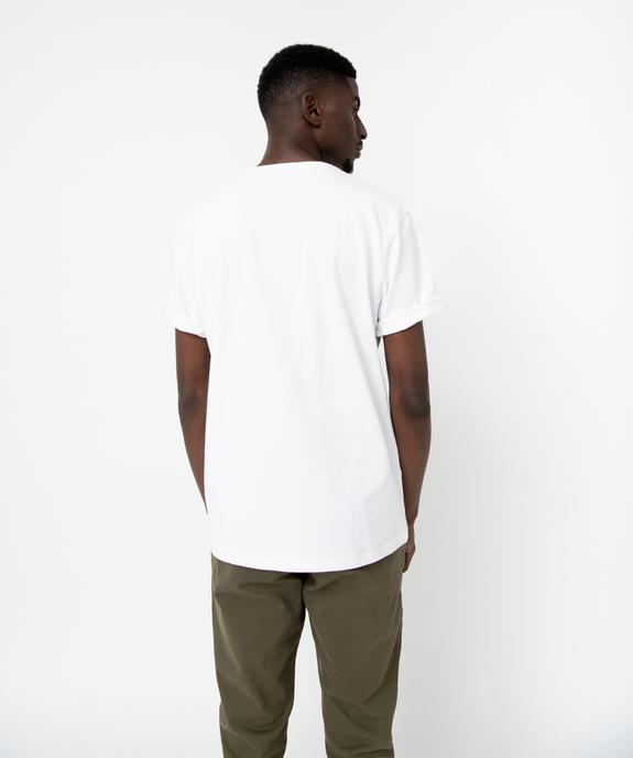 Tee-shirt à manches courtes avec poche poitrine homme vue3 - GEMO 4G HOMME - GEMO